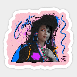 JANET JACKSON 80S RETRO STYLE Sticker